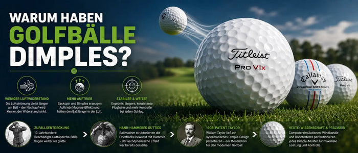 Warum haben Golfbälle Dimples? Geschichte, Aerodynamik und Unterschiede
