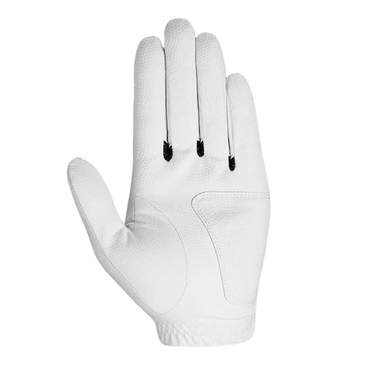 weißer Damen Golfhandschuh für die linke Hand mit strukturiertem Material
