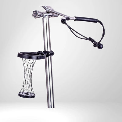 Golf Trolley Getränkehalter aus Metall mit Netz, Zubehör für Golfwagen, freigestellt
