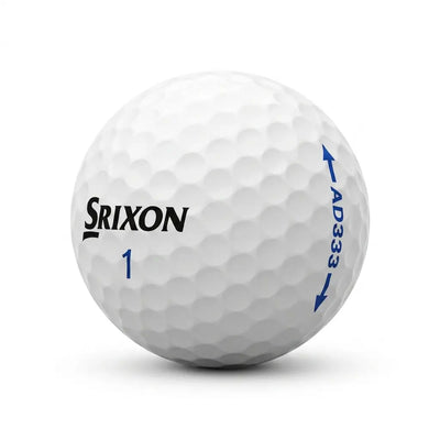 Srixon AD333 / Q-Star Lakeballs – Gebrauchte weiße Srixon Golfbälle freigestellt auf weißem Hintergrund