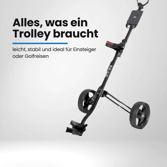 Big Max Basic – Seitenansicht zweirädriger Golf Push Trolley