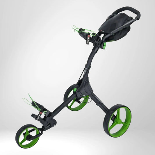 Big Max IQ² Push Trolley – Frontansicht Farbvariante 1, dreirädriger Golftrolley