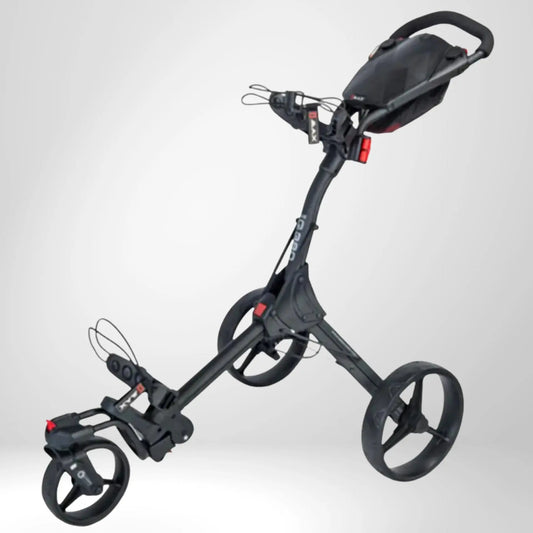 Big Max IQ² 360 Push Trolley – Frontansicht Farbvariante 1, dreirädriger Golftrolley