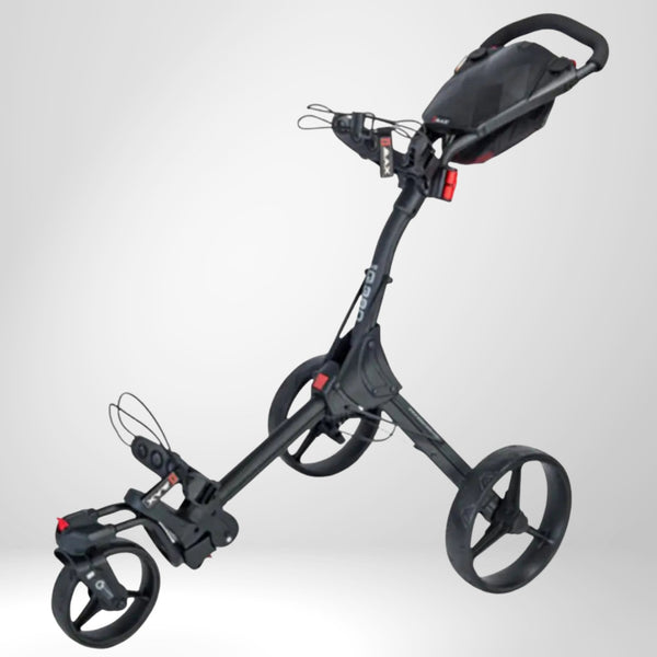 Big Max IQ² 360 Push Trolley – Frontansicht Farbvariante 1, dreirädriger Golftrolley