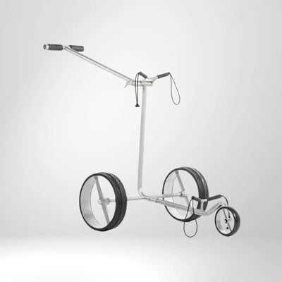 JUCAD GHOST TITAN Manuell – Eleganter klappbarer Titan-Golftrolley 3-rädrig, Gesamtansicht