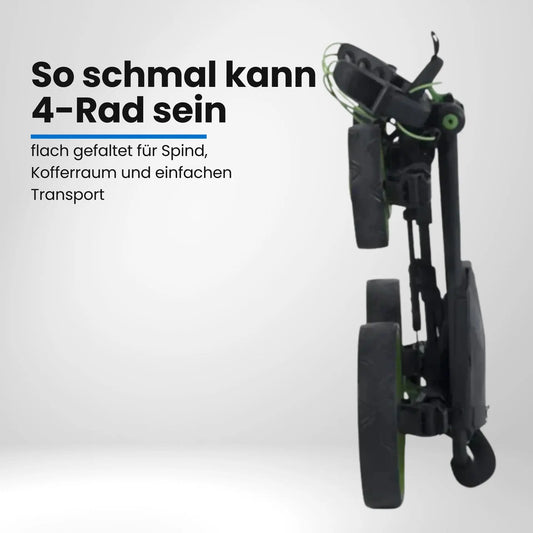 Big Max Blade Quattro 4-Rad Push Trolley – Zusammengeklappt, Seitenansicht