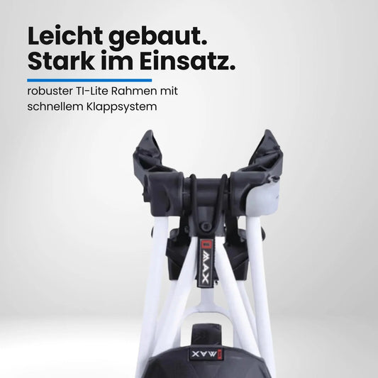 Big Max TI-Lite 3 Rad Push Trolley – 3/4-Ansicht Titanium Golftrolley