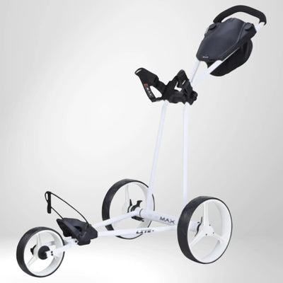 Big Max TI-Lite 3 Rad Push Trolley – Frontansicht Farbvariante 1, Titan-Golftrolley