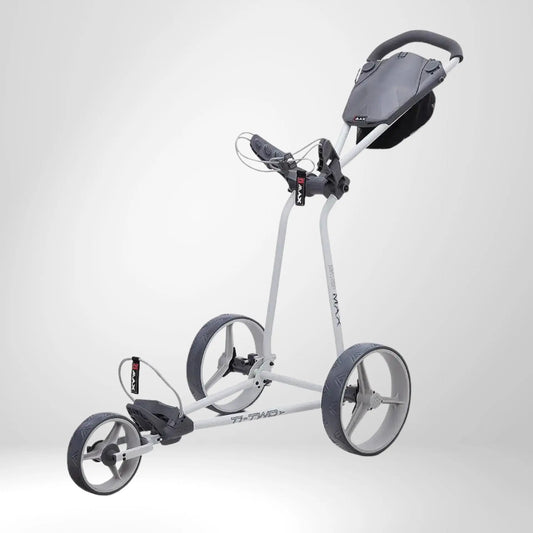 Big Max TI TWO Push Trolley – Frontansicht Farbvariante 1, Titan-Golftrolley
