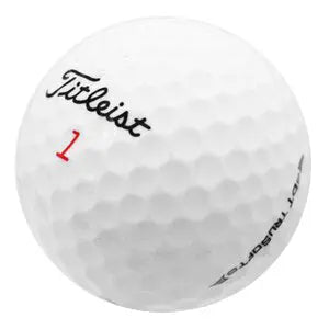 Weißer Golfball Titleist DT TruSoft mit roter Zahl, hochwertige Golf Ausrüstung