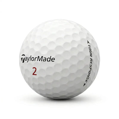 TaylorMade Tour Response Lakeballs | AAAA – 25 gebrauchte weiße Golfbälle freigestellt auf weißem Hintergrund