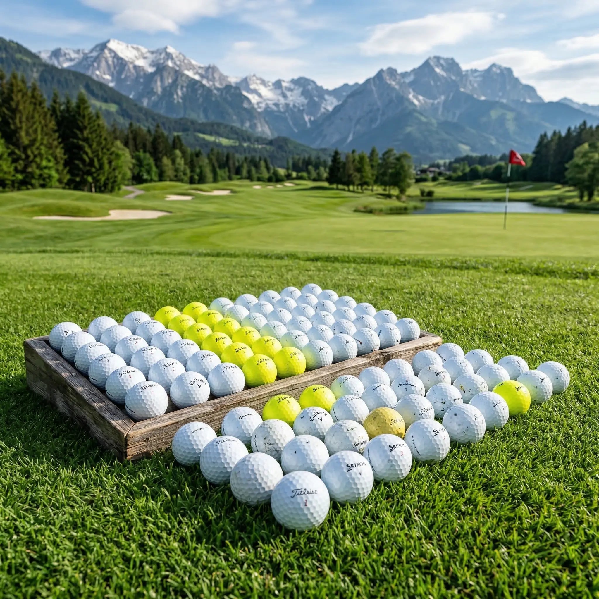 Titleist Pro V1 Golfball weiß mit Nummer 2 auf weißem Hintergrund, Nahaufnahme