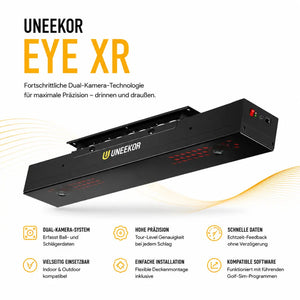 Uneekor EYE XR – Hochpräziser Golf Simulator Launch Monitor mit LED-Analyselichtern, Seitenansicht