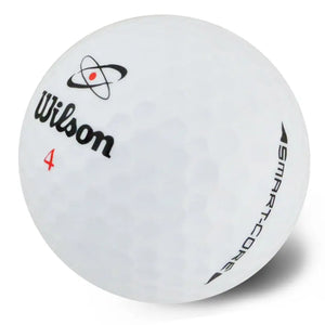 Wilson Mix Lakeball | AAA – Gebrauchter weißer Wilson Golfball mit Logo, Seitenansicht