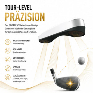 ProTee VX Golf Launch Monitor – Analyseeinheit mit Kameratechnologie, Draufsicht