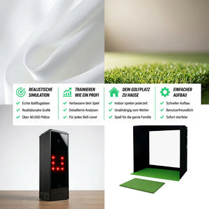 Golfbox x Square Golf Bundle – Indoor Golf Setup Gesamtansicht