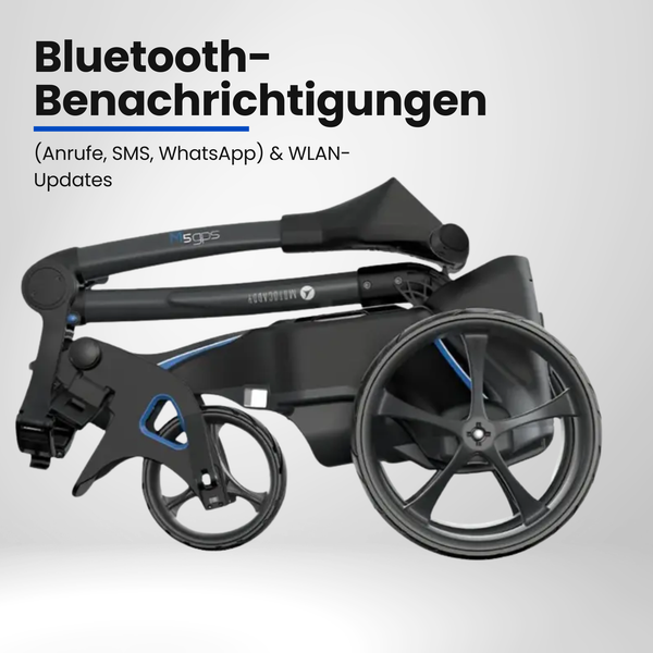 Motocaddy M5 GPS DHC – Moderner E-Trolley mit GPS-Display, Draufsicht auf Bedienpanel