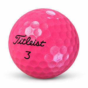 Titleist Mix Bunt Golfball in Pink mit der Nummer 3, Kategorie AAAA/AAA.