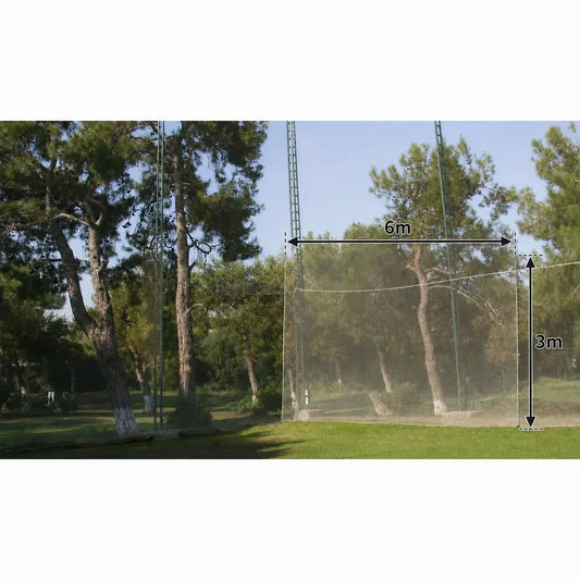 Impact Netz für Golfsimulator, 6x3 m, 20mm Maschenweite, inkl. Bleigewichten.