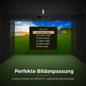 BenQ AK900ST 4K HDR Laser Beamer mit perfekter Bildanpassung und verschiedenen nativen Formaten.