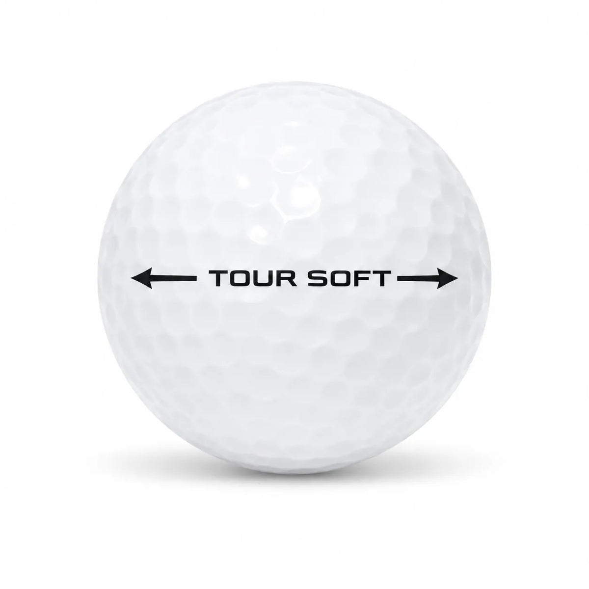 25 Titleist Tour Soft Golfbälle in weiß mit schwarzem Schriftzug.