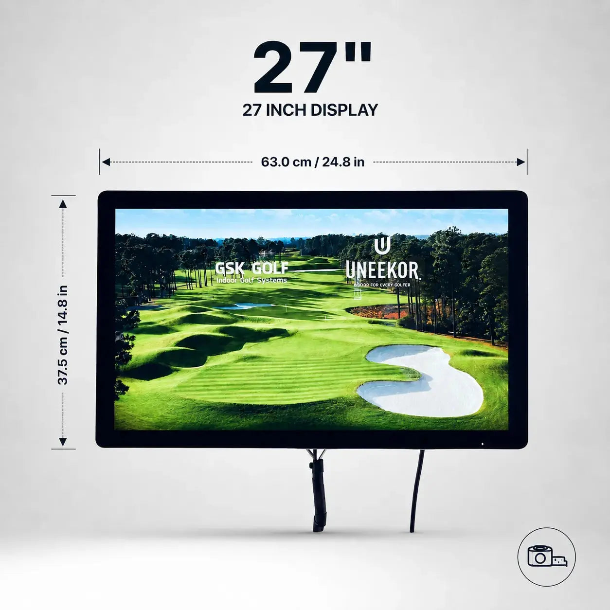 27" Touch Screen LCD Full HD Display für Golf Simulator, Wandmontage möglich.
