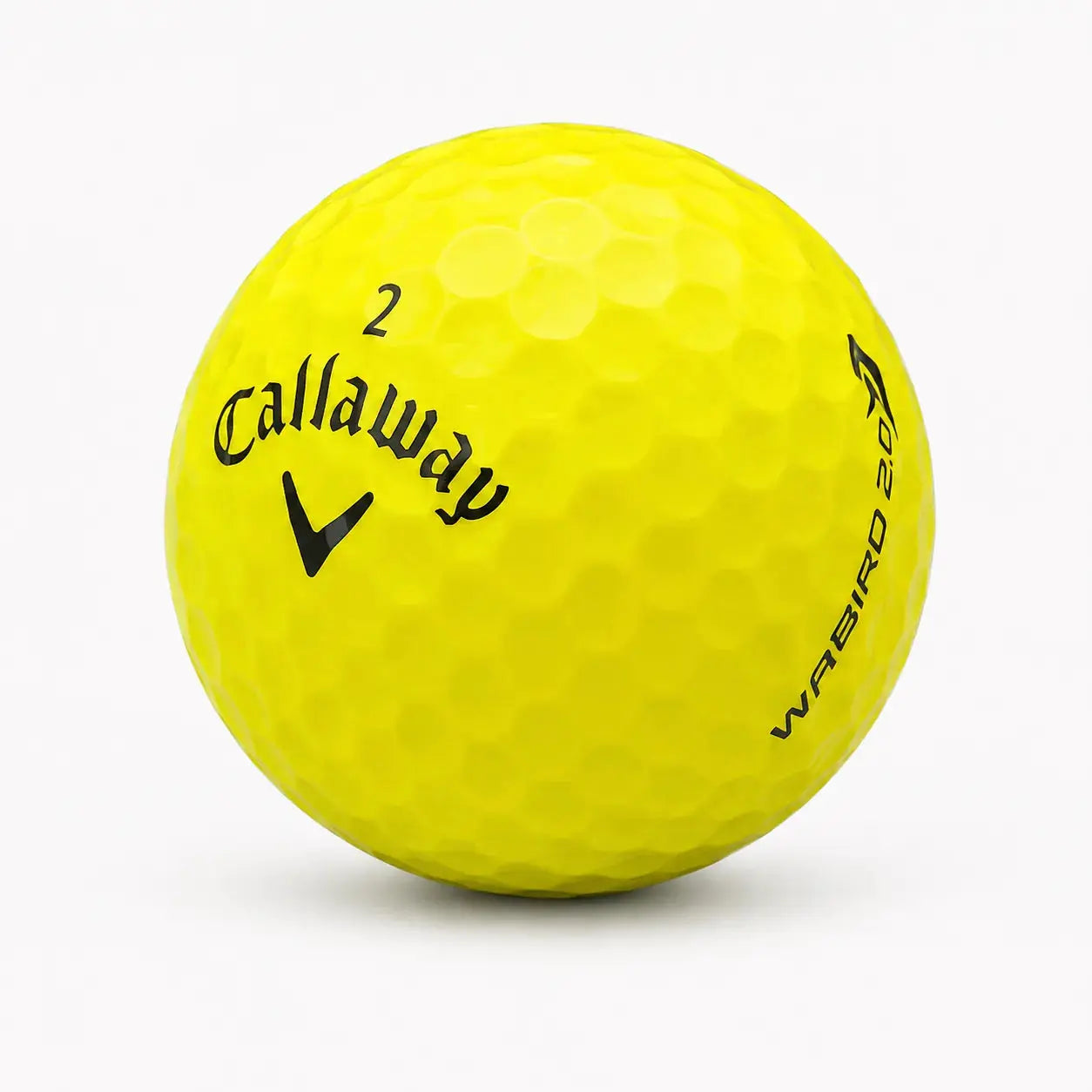 Gelbe Callaway Warbird Golfball, Modell 2017, Kategorie AAAA.