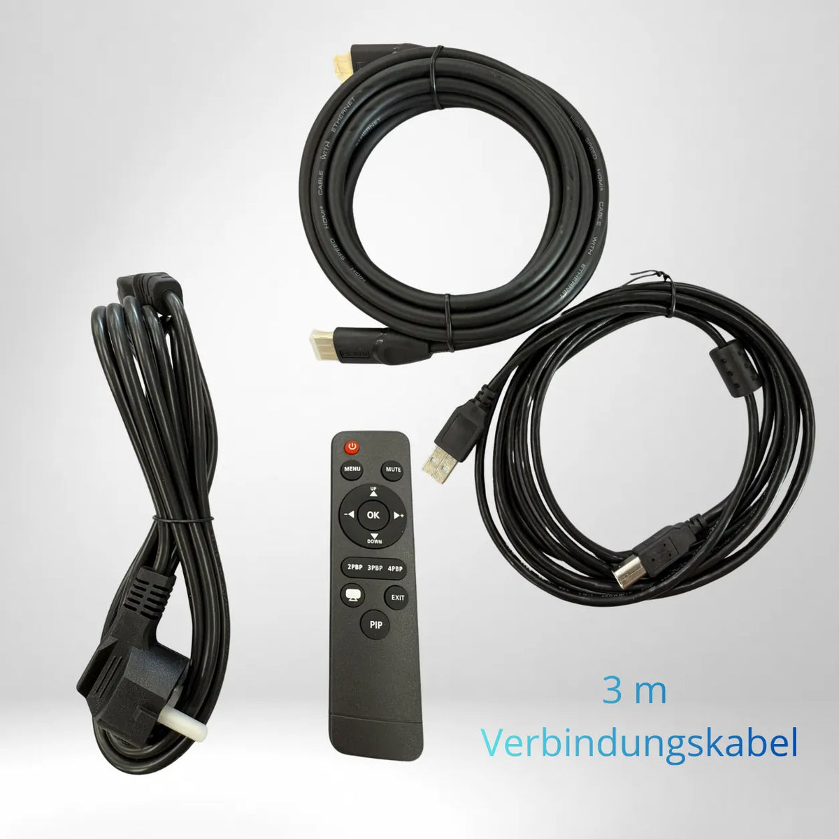 32" Touch Screen LCD Full HD Verbindungskabel und Fernbedienung für Golf Simulator, 3 m lang.