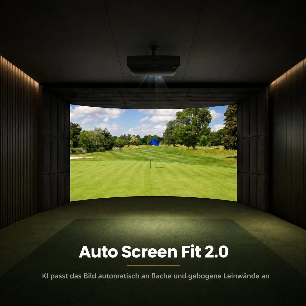 BenQ AK900ST 4K HDR Laser Beamer mit Auto Screen Fit 2.0 zur automatischen Bildanpassung an Wände.