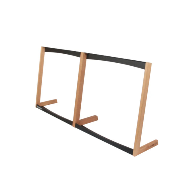 Golfanizer Duo – Premium-Golfschlägerständer aus Holz für zwei Golfschläger.