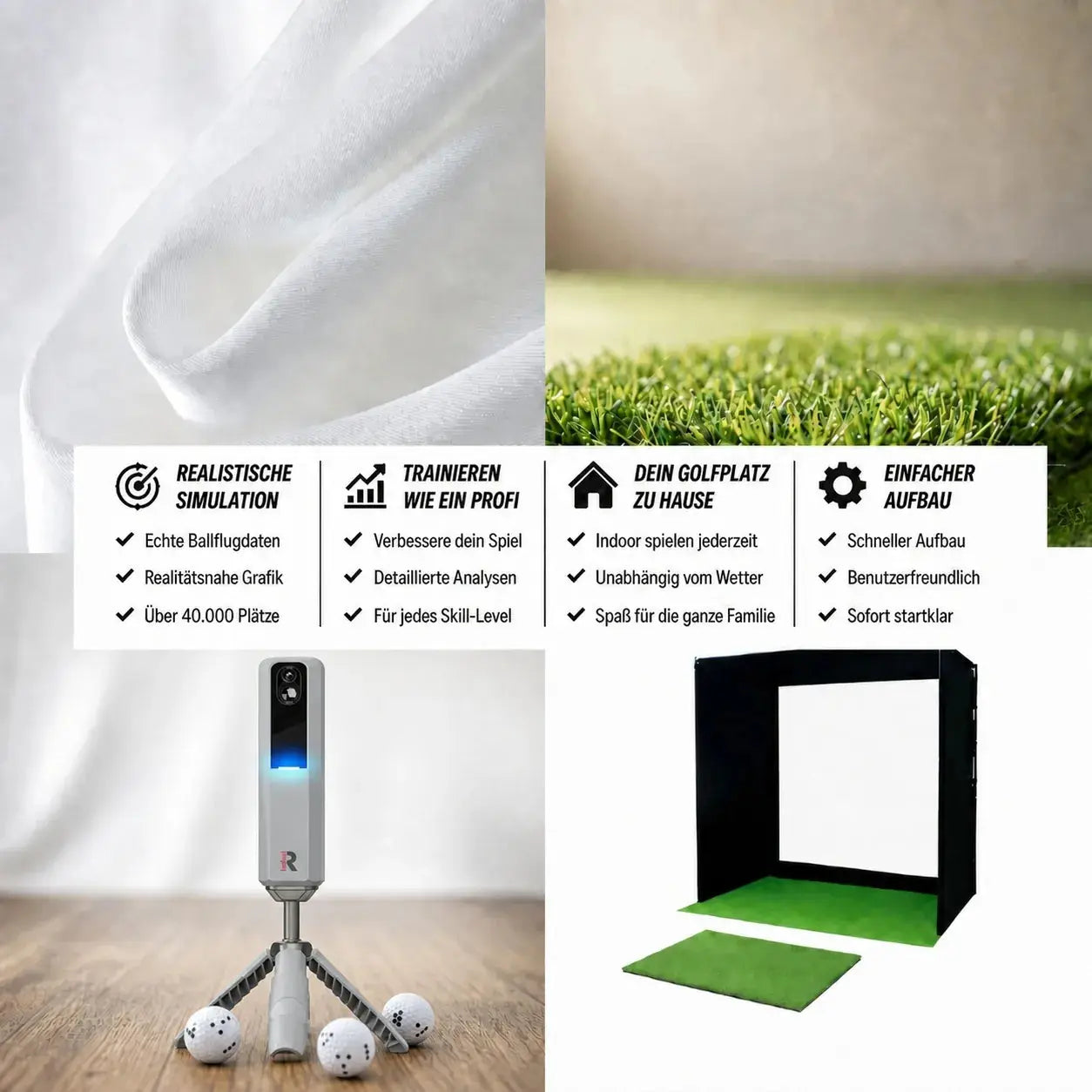 Golfbox x Rapsodo MLM2Pro Bundle mit präzisem Golfsimulator und Indoor-Trainingsbereich.