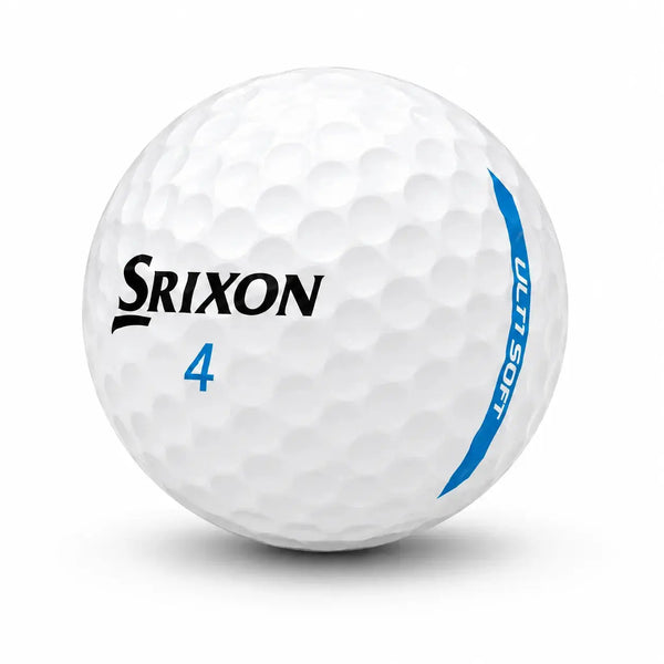 Srixon Ultisoft Golfball mit der Nummer 4 in weißer Farbe.