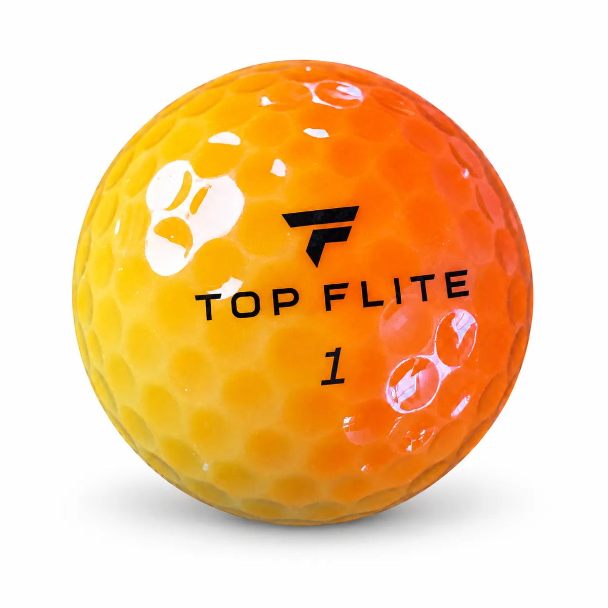 Top Flite Bunt Golfball in Orange-Gelb, Kategorie: AAAA/AAA.