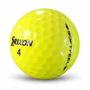 Gelbe Srixon Golfball-Mischung, Modell 25, Kategorie AAAA/AAA.