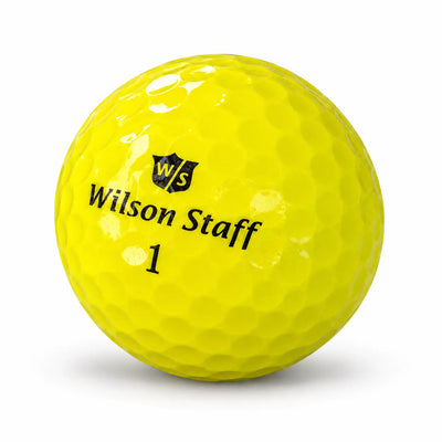 Gelbe Wilson Staff Golfball mit der Bezeichnung "1".