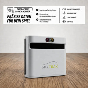 Golfbox x SkyTrak+ Bundle mit Dual-Kamera Tracking System und Photometrischer Hochgeschwindigkeitskamera.