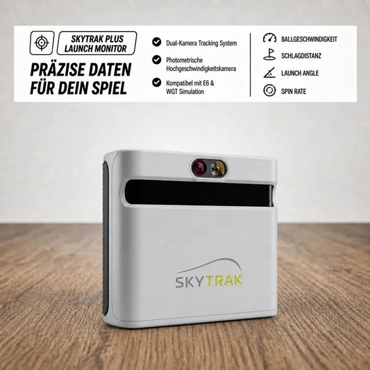 Golfbox x SkyTrak+ Bundle mit Dual-Kamera Tracking System und Photometrischer Hochgeschwindigkeitskamera.