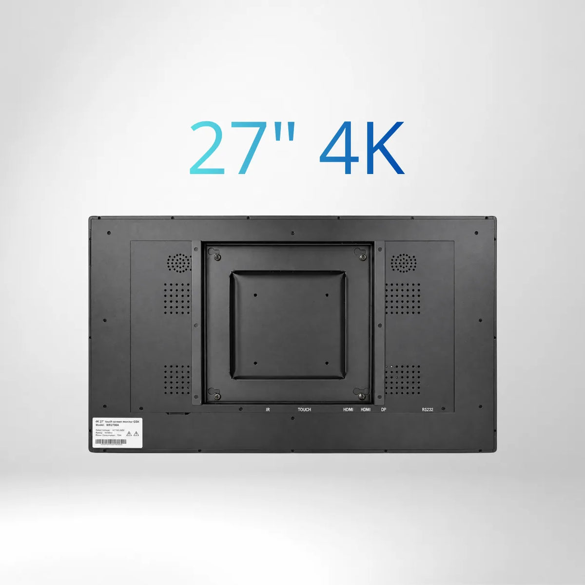 27" 4K UHD Touch Screen LCD mit Wandmontage, geeignet für Golf-Simulatoren.