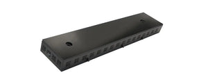 Uneekor EYE XO Golf-Simulator, kompakte schwarze Einheit zur Schwingungs- und Ballvermessung.