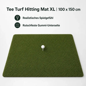 Golfnetz x Rapsodo Bundle mit Tee Turf Hitting Mat XL (100 x 150 cm) für realistisches Spielgefühl.