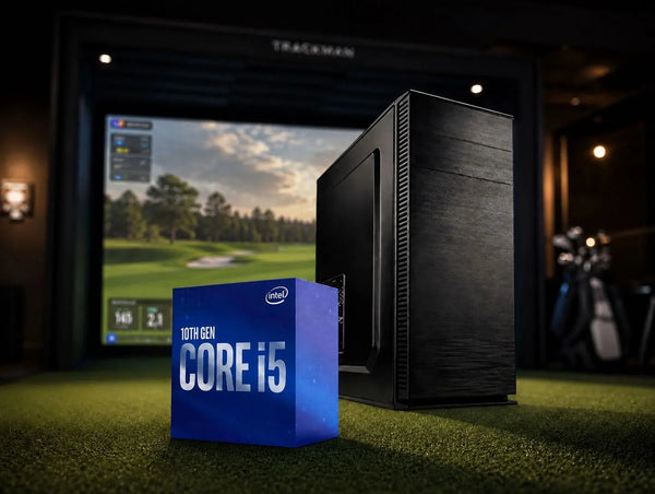 PC System Golf Simulator mit i5 Prozessор, RTX 5060 Ti Grafikkarte und SSD.
