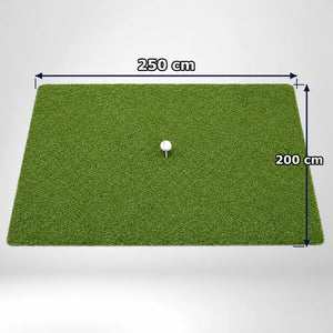 Indoor Hitting Matte Tee Turf XL in den Maßen 250 x 200 cm für Golf Simulatoren.