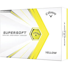 Callaway Supersoft Gelb Golfbälle Schachtel, Verpackung mit gelbem Design, 12 Stück