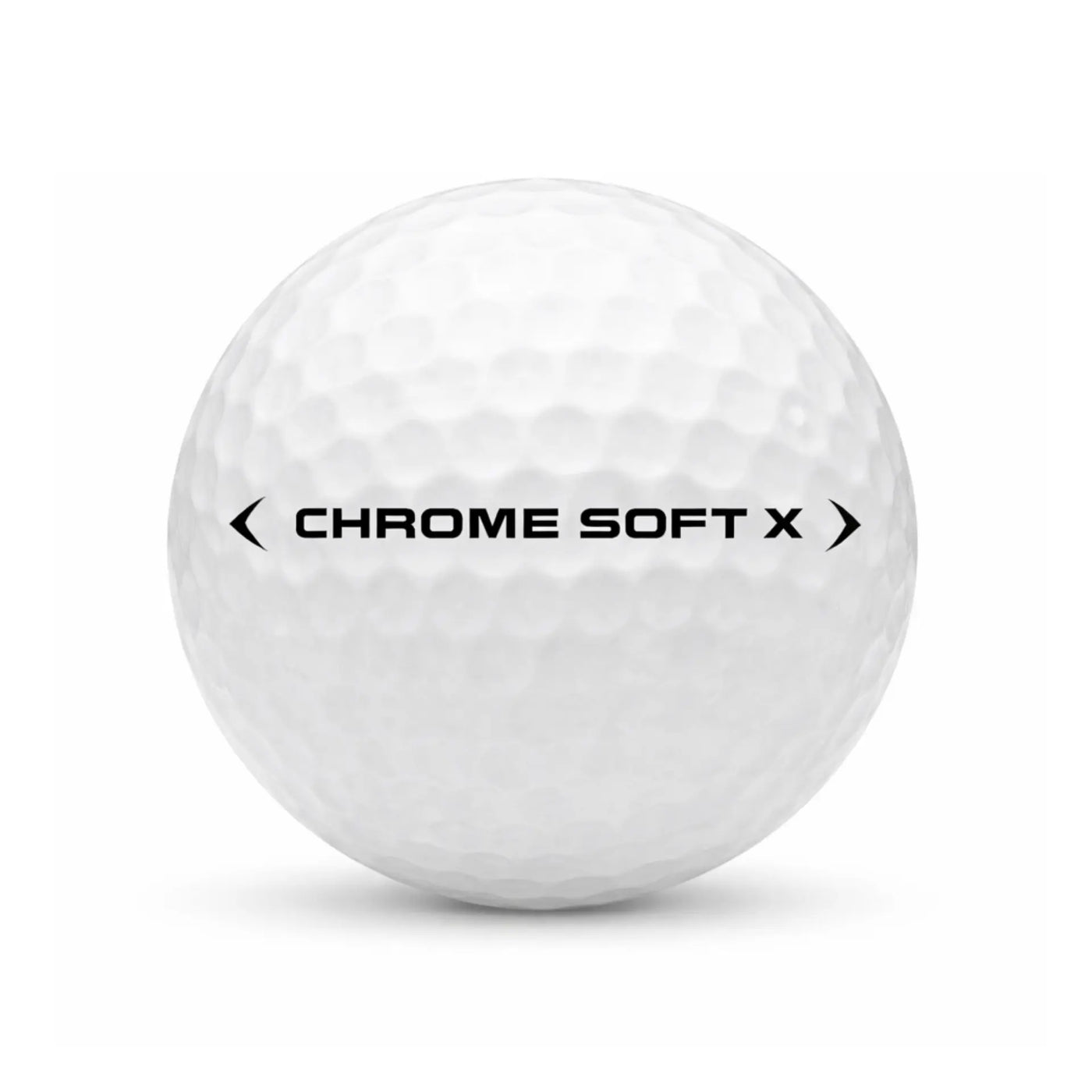 Callaway Chrome Soft X Lakeball – Gebrauchter weißer Golfball mit Logo und Nummer, Seitenansicht