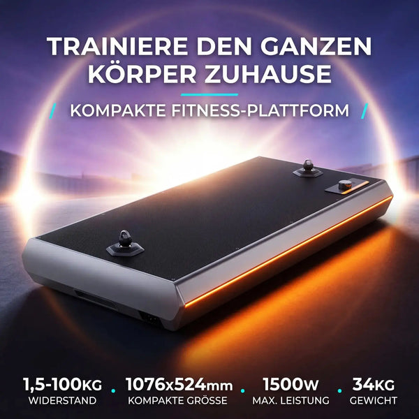 Fitness Caddy Eagle – faltbare digitale Kraftstation fürs Home-Gym, Frontansicht