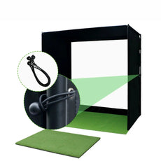 Golf Simulator Netz mit Abschlagmatte und Befestigungsseil, Indoor Golf Zubehör