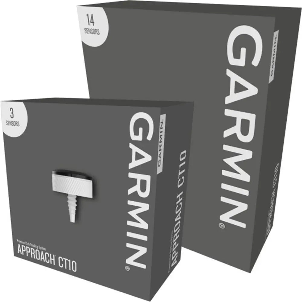 Garmin Approach CT10 Komplett-Set mit 14 Golfschläger-Sensoren und 3 Einzel-Sensoren, Produktverpackung