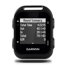 Kompaktes Golf GPS-Gerät mit Display, Rundenstatistik und seitlichen Tasten, schwarze Farbe