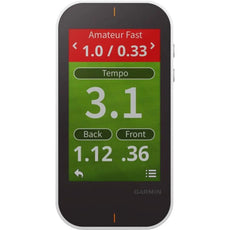 Golf GPS-Gerät schwarz-weiß mit Farbanzeige für Schwungtempo und Golfdaten
