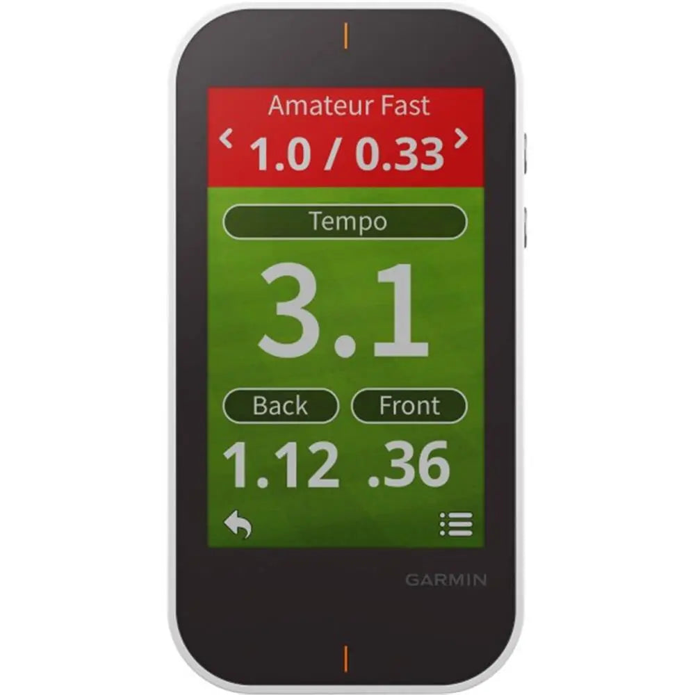Golf GPS-Gerät schwarz-weiß mit Farbanzeige für Schwungtempo und Golfdaten